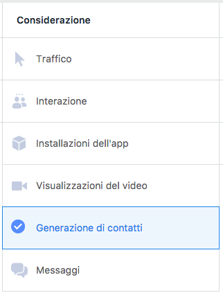 Obiettivo Marketing: Generazione Contatti