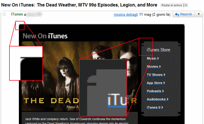 Newsletter iTunes su Gmail