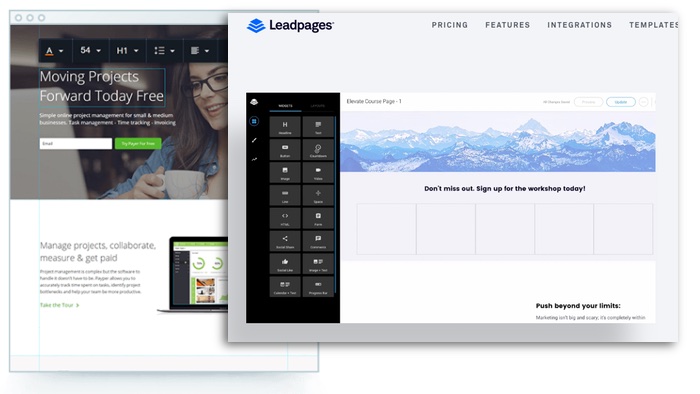 Landing pages