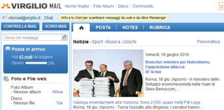 screenshot webmail virgilio